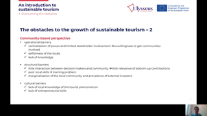 Sustainable tourism - Overcoming the  obstacles