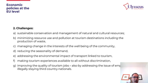 Sustainable tourism - Economic policies at the EU level - part 1