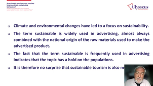 Sustainable tourism - module 1_2_2 - Sustainable tourism and sustainable tourists: which relationships?