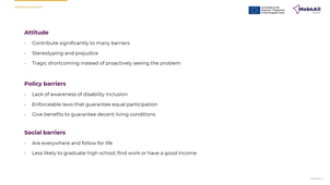 Mob4All - Module 1 - Additional Barriers