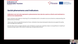 Sustainable tourism - PART 2: Indicators of Sustainable Tourism - Indicators